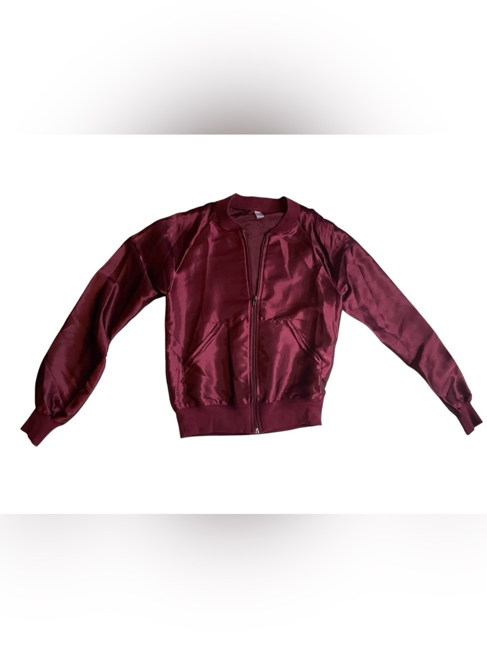 American Apparel Satin Jacket - Burgundy